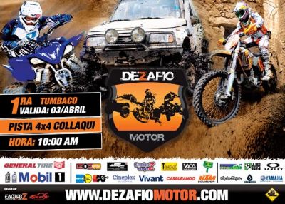 Motos, cuadrones y autos de 4x4 en el desafío motor Ecuador