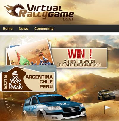 Rally Dakar 2012 y el juego Virtual Rally Game