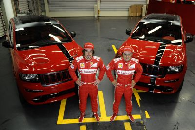 Jeep Grand Cherokee SRT8 para los pilotos de Ferrari Alonso y Massa