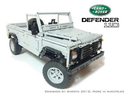 Defender 110 hecha de LEGO