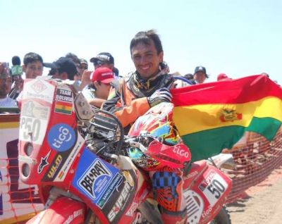 Salvatierra va por el podio en el Dakar 2013
