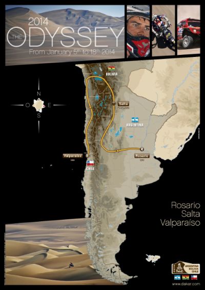 Bolivia, en el recorrido del Dakar 2014, junto a Argentina y Chile