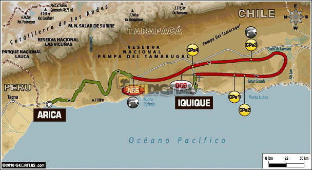 Mapa Dakar 2011